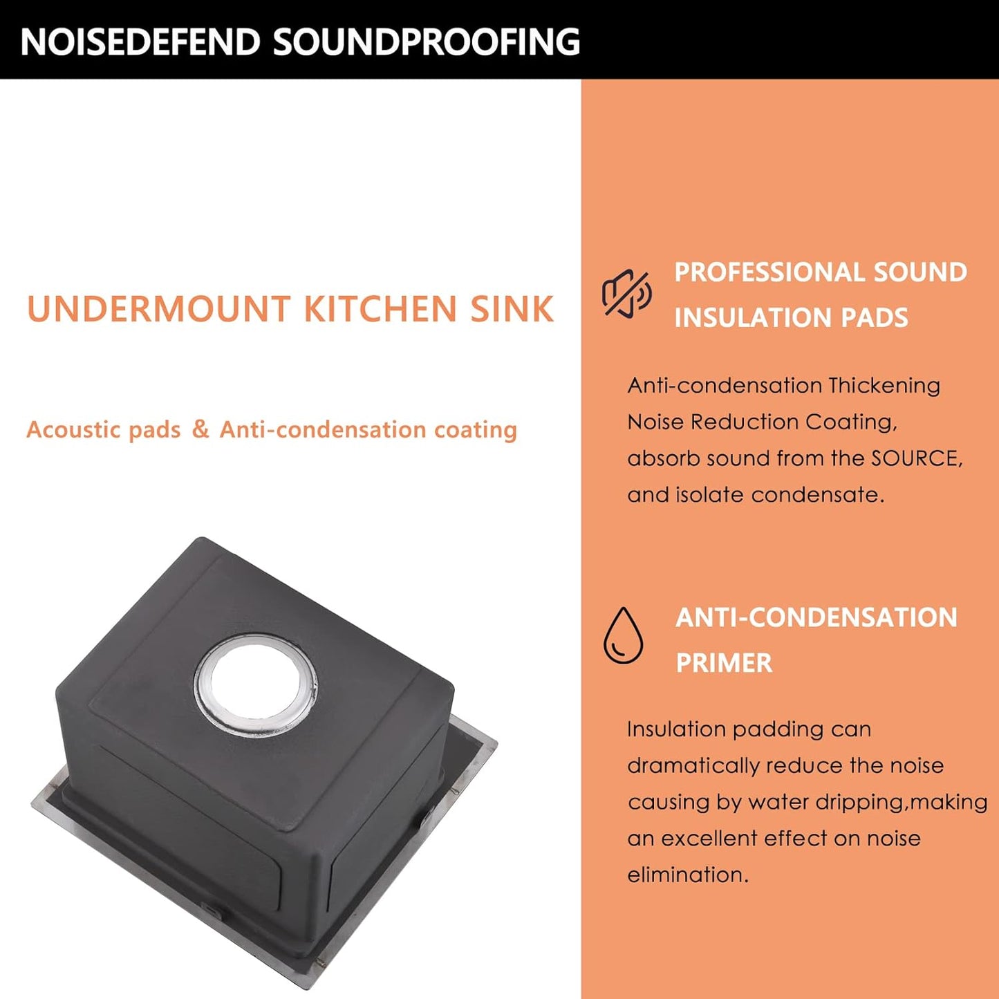 15X15 Inch Drop in Bar Sink Workstation - 15 Inch Outdoor Rv Drop in Sink 16 Gauge Stainless Steel Single Bowl Small Bar Sink with Cutting Board