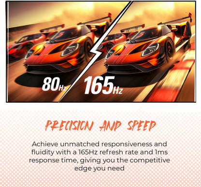 C27G2Z 27" Curved Frameless Ultra-Fast Gaming Monitor, FHD 1080P, 0.5Ms 240Hz, Freesync, 2X HDMI 2.0, 1X Display Port, Height Adjustable, Xbox PS5 Switch Ready, 3-Year Zero-Bright-Dot